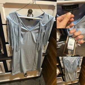 Idyllwind Blue Asymmetrical Embellished Dress